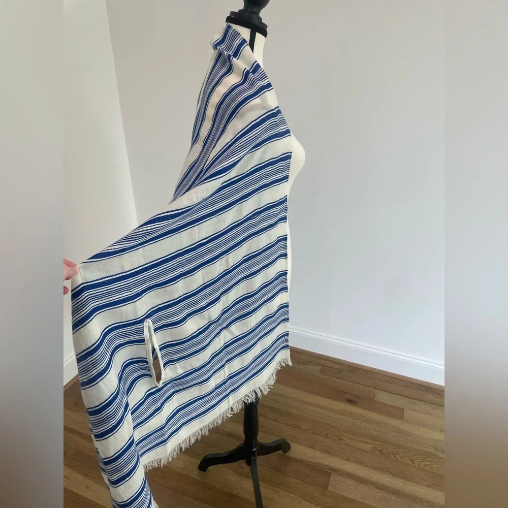 J Crew Summerweight Cape Scarf in Blue Scarf